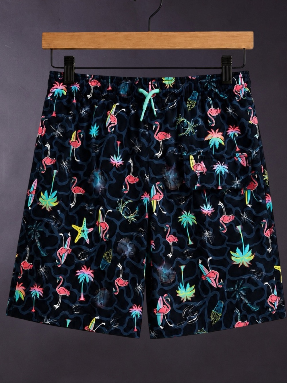 Boys WONDER NATION Flamingo Tropical Swim Trunks XL 14/16 Beach Board Short